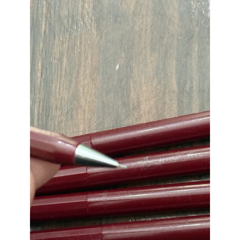 Lot of 5 Vintage Skilcraft Mechanical Pencils 0.5mm Burgundy Hexagonal Barrel - Picture 3 of 4